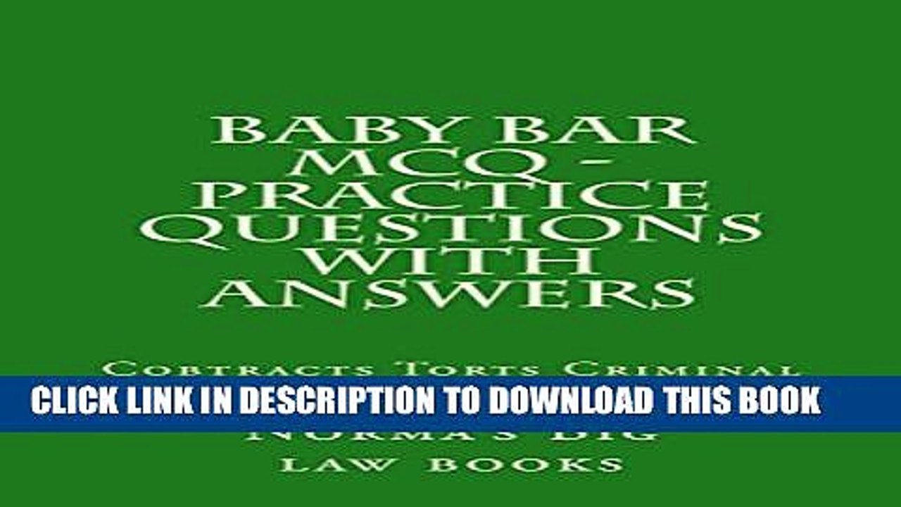 [PDF] Baby Bar MCQ - Practice Questions With Answers *Recommended e-book: e book, Answers Appear