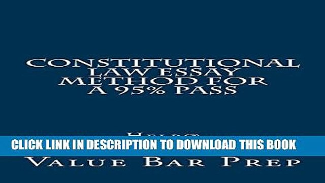 [PDF] Constitutional Law Essay Method For A 95% Pass: Only 9.99! Look inside!! Popular Online