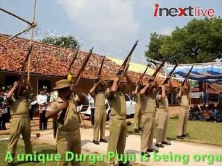 Arm Salute to Goddess Durga in Ranchi