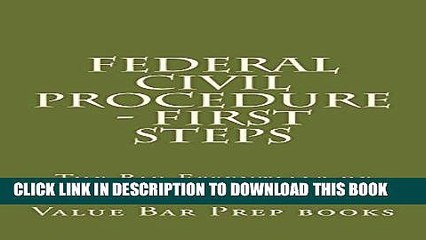 [PDF] Federal Civil Procedure - First Steps (Electronic Borrowing OK): (Electronic Borrowing OK)