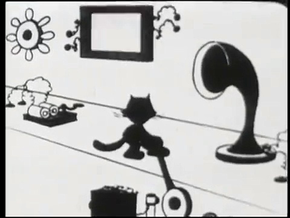Felix the cat Doubles for Darwin 1924 cartoon