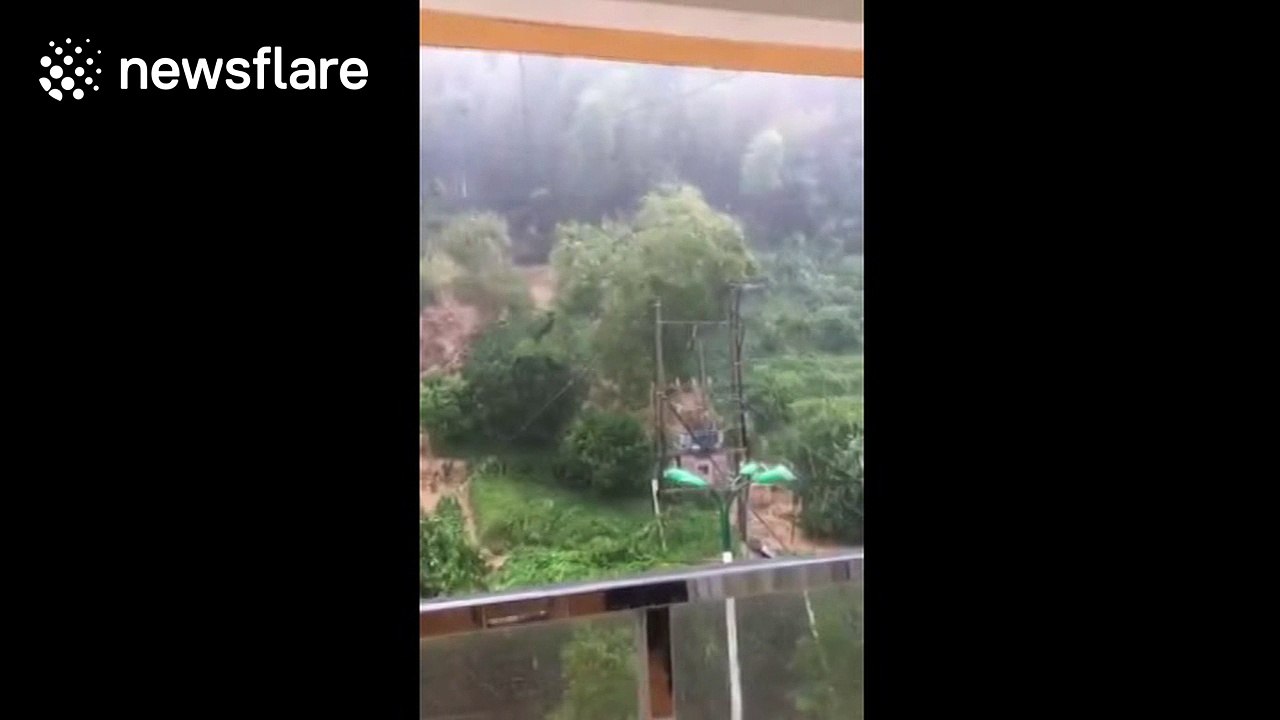 Mudslide in southeast China causes electricity explosion