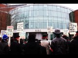 Bangladeshi protest infront of BBC White City, London