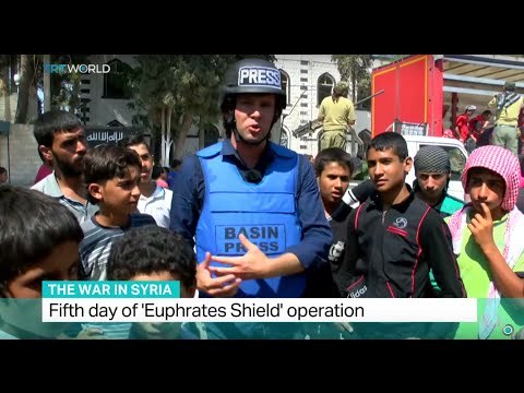 TRT World's Ediz Tiyansan becomes one of the first journalists to make it to Jarablus