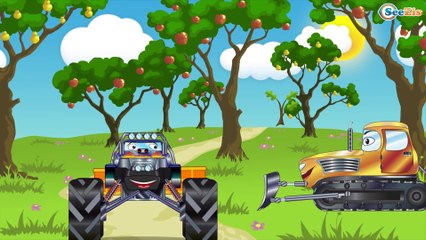 Eğitici Çizgi Film - İtfaiye kamyonu ve Polis Arabası - Akıllı arabalar