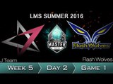 《LOL》2016 LMS 夏季賽 粵語 W5D2 JT vs FW Game 1