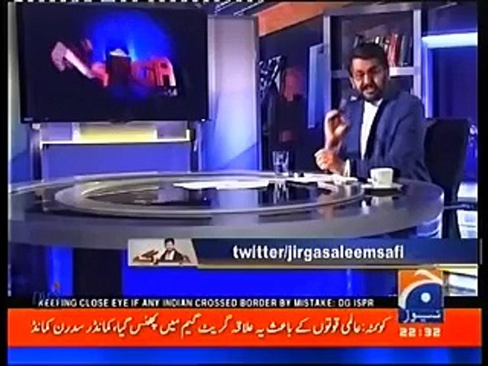 Jirga 01- October 2016 - Geo News interview  Saleem Safi with Mustafa Kamal