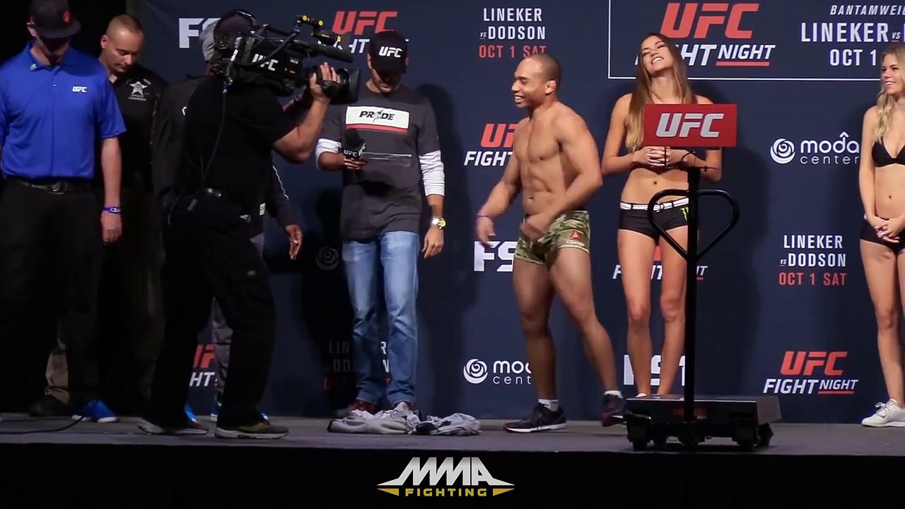UFN 96 Weigh-Ins: John Lineker vs. John Dodson Staredown