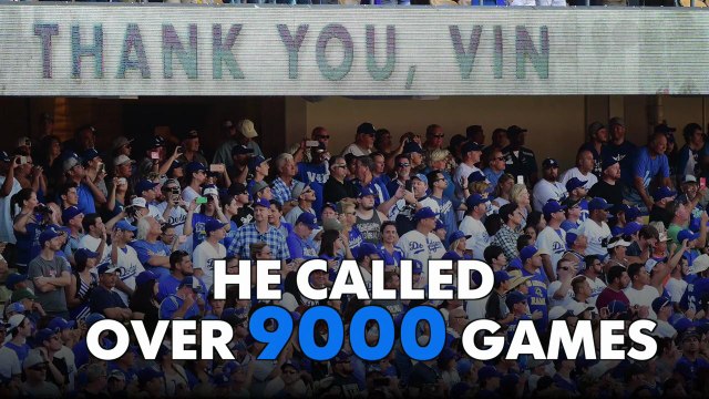 Vin Scully leaves work for the last time