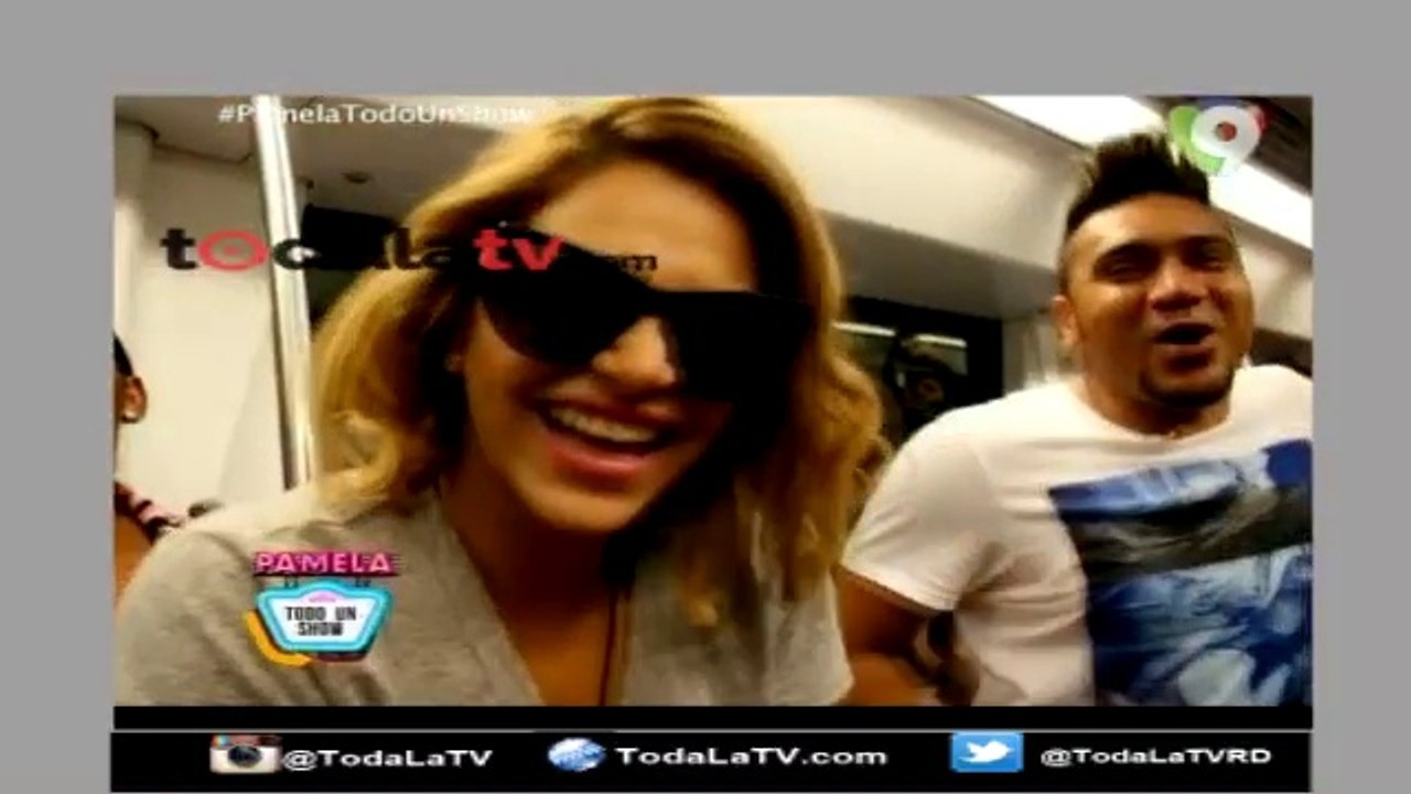 Pamela y Silvio Mora hacen un 'pary' en el Metro-Pamela Todo un Show-Video