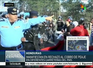 Honduras: reprimen protesta pacífica contra costo del peaje