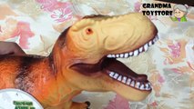 Unboxing TOYS Review/Demos - Jurrasic park toy series realistic plastic soft dino roaring sounds