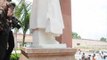 Mayawati's statue hammered at Ambedkar park in Lucknow