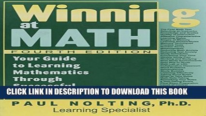 [PDF] Winning at math: Your guide to learning mathematics through successful study skills Popular
