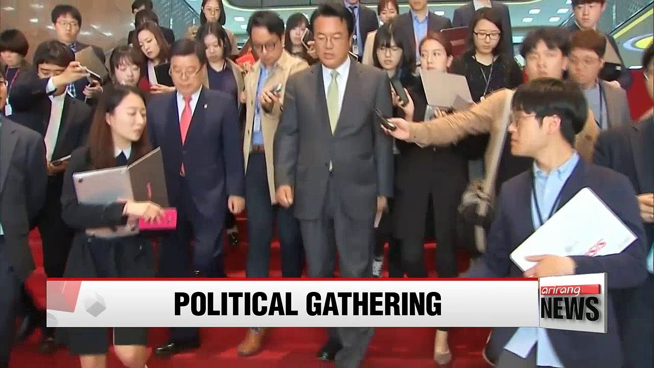 Three party leaders gather in Seoul to celebrate National Foundation Day