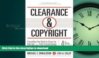 READ PDF Clearance   Copyright, 4th Edition: Everything You Need to Know for Film and Television