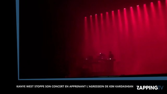 Kim Kardashian agressée par des hommes armés, Kanye West stoppe brutalement son concert (Vidéo)