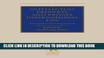[PDF] Intellectual Property and Private International Law: Comparative Perspectives (Studies in