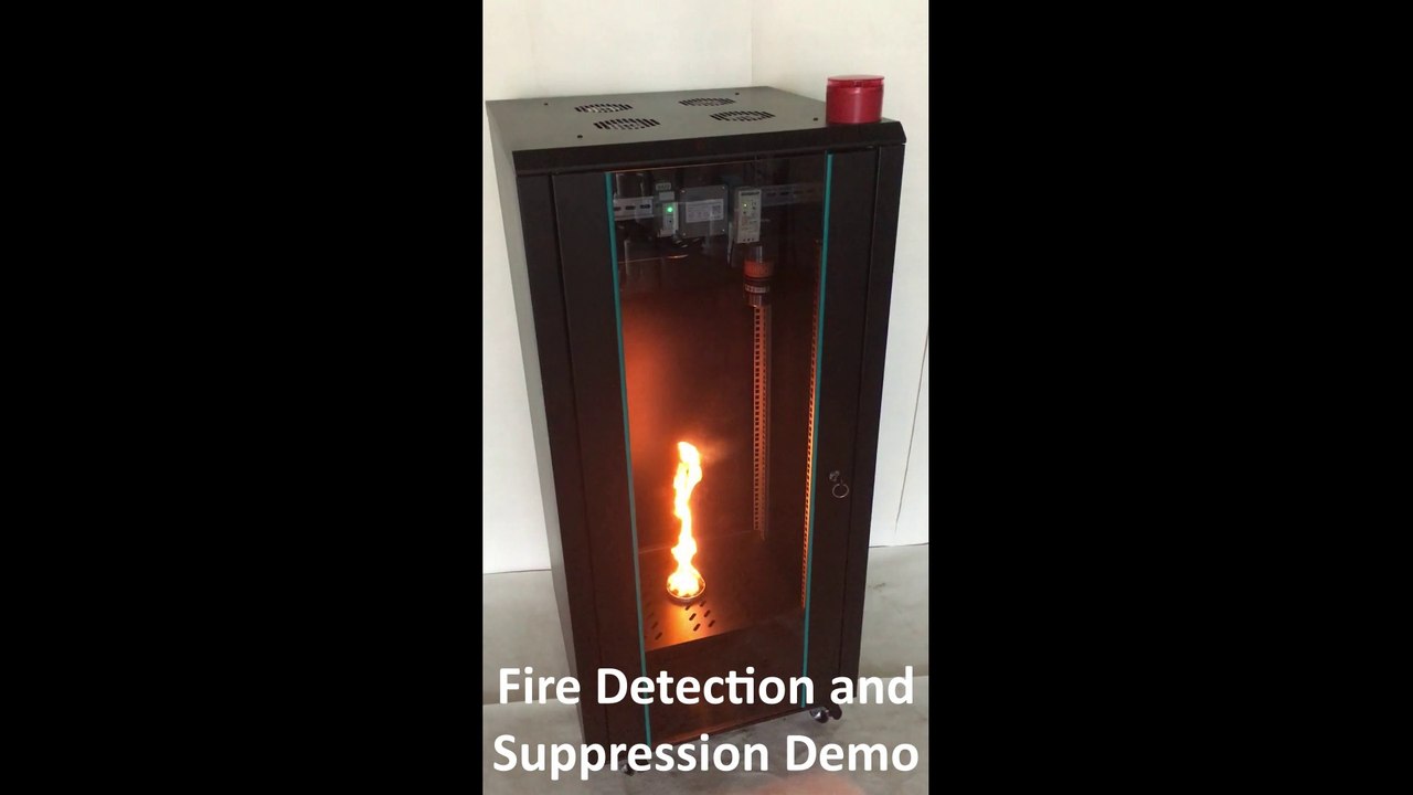 Cabinet Fire Detection and Suppression System (with AS-200A Miniature Fire Control Panel & Aerosol Fire Extinguisher)