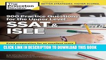 [PDF] 900 Practice Questions for the Upper Level SSAT   ISEE: Extra Preparation for an Excellent