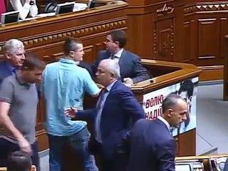 Очередная драка  в Верховной Раде.