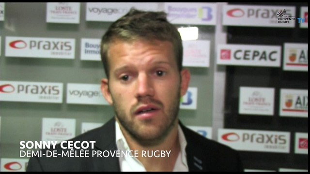 Sonny Cecot après Provence Rugby / Limoges