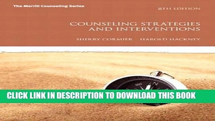 [PDF] Counseling Strategies and Interventions (8th Edition) (Interventions that Work Series)