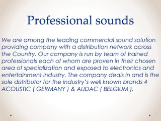 Solution Inc loudspeakers