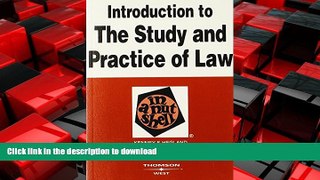 FAVORIT BOOK Introduction to the Study and Practice of Law in a Nutshell (In a Nutshell (West