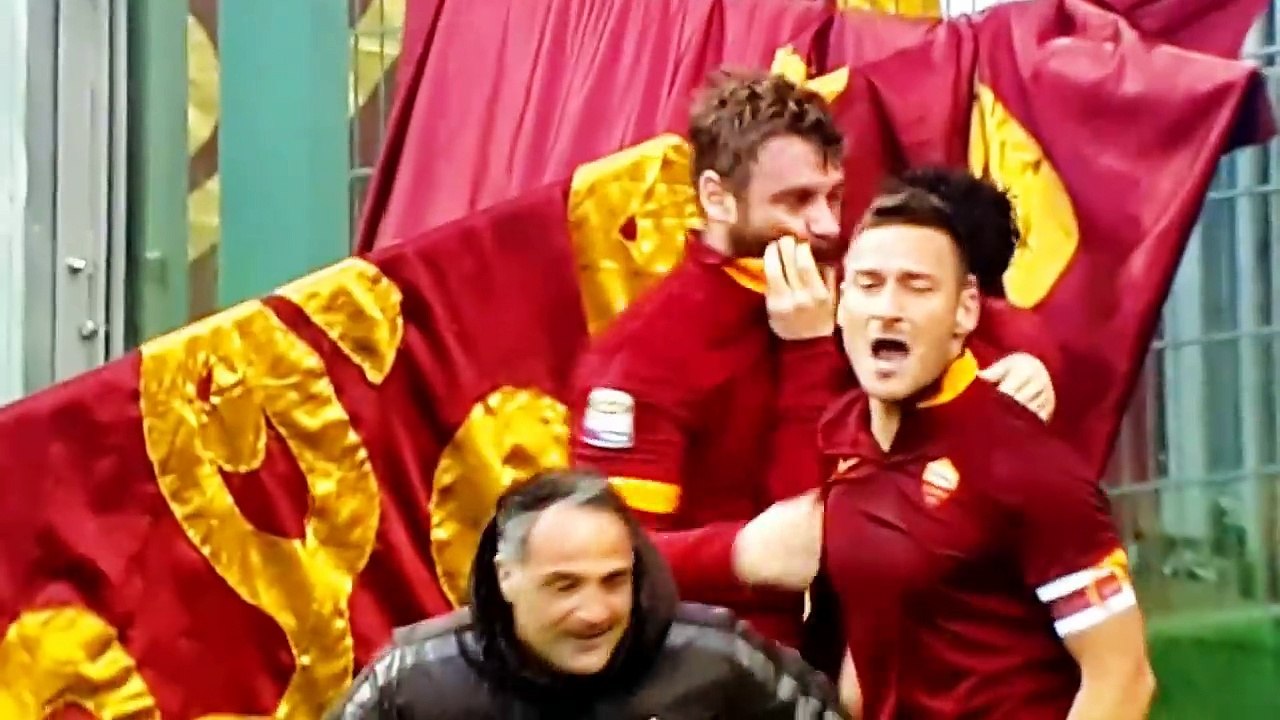 Francesco Totti's Celebratory Selfie during AS Roma-Lazio Game