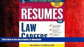 READ THE NEW BOOK Resumes for Law Careers (McGraw-Hill Professional Resumes) READ EBOOK