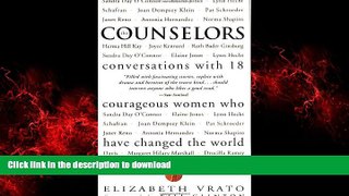 READ THE NEW BOOK Counselors: Conversations with 18 Courageous Women Who Have Changed the World