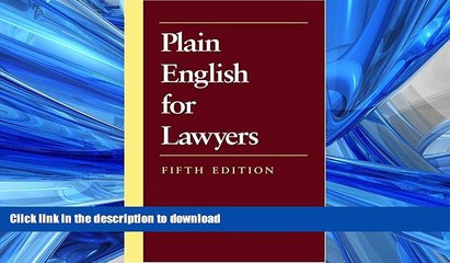 Download 'Plain English for Lawyers' PDF 📘 – Read Online Now