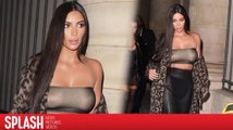 Kim Kardashian se luce en un traje diminuto estando en Paris, Francia