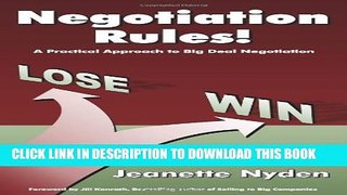 [PDF] Negotiation Rules: A Practical Guide To Big Deal Negotiation Full Online