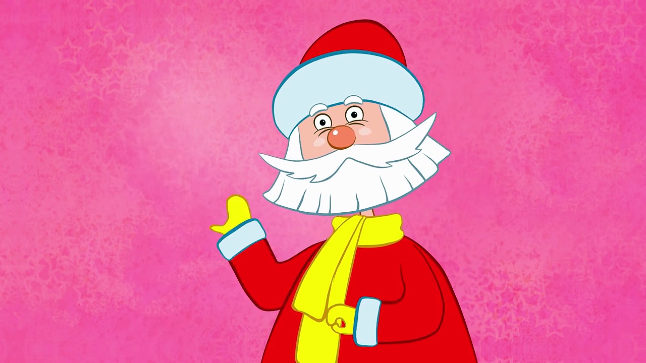 дед мороз на тракторе. синий трактор. кукутики дед мороз.