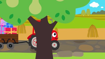 Друзья Животные - Веселая обучающая песенка для детей, малышей - Трактор едет в гости к друзьям