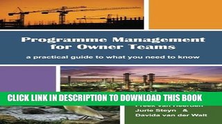 [PDF] Programme Management for Owner Teams: a practical guide to what you need to know Full