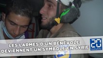 Un bénévole ému aux larmes par le sauvetage d'un bébé en Syrie