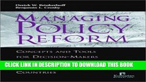 New Book Managing Policy Reform: Concepts and Tools for Decision-Makers<br>in Developing and