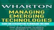 Collection Book Wharton on Managing Emerging Technologies