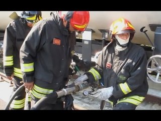 Villa Opicina (TS) - Cisterna di gas propano, travaso dei Vigili del Fuoco (30.08.16)