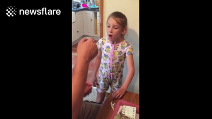 Girl, 6, gets excited over tooth removal