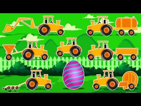 Farm Vehicles | Surprise eggs for kids | Learn Vehicles