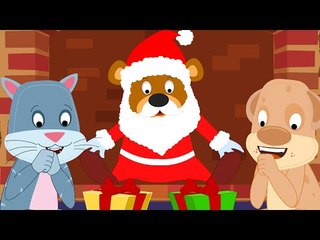 Santa Coming Down the Chimney | Kids Song | Christmas