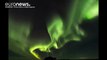 Timelapse shows dazzling Northern Lights display, Iceland