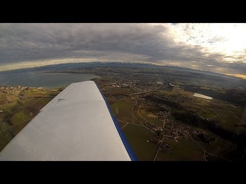 Yverdon aérodrome LSGY - intégration et atterrissage piste 23