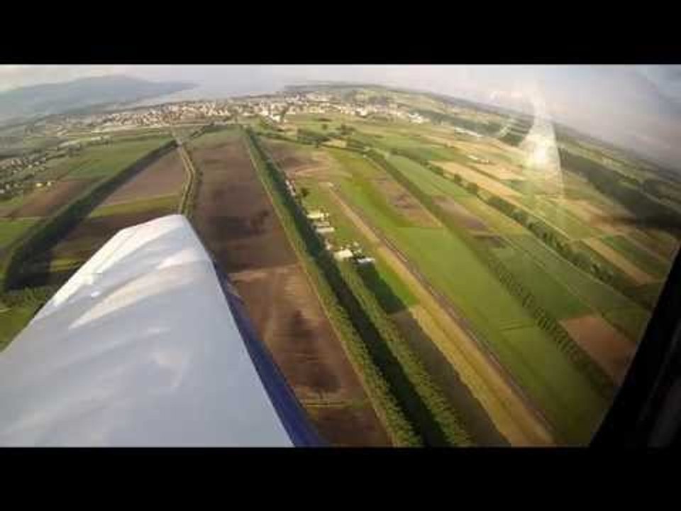 Yverdon aérodrome LSGY - intégration et atterrissage piste 05