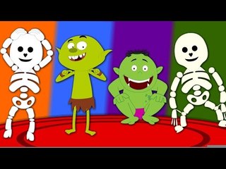 Head Shoulders Knees And Toes | Scary Nursery Rhymes | Kids Halloween Songs