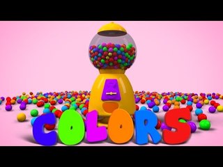3D Gumball Machine for Children to Learn Colors | Kids Surprise Learning